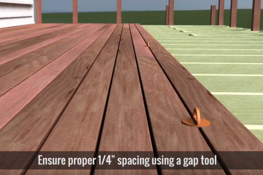 Deck Spacing Tool in Action